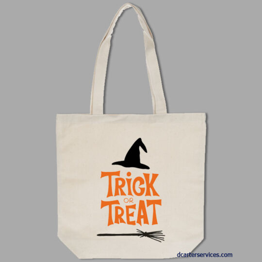 Halloween Trick Or Treat Canvas Bags